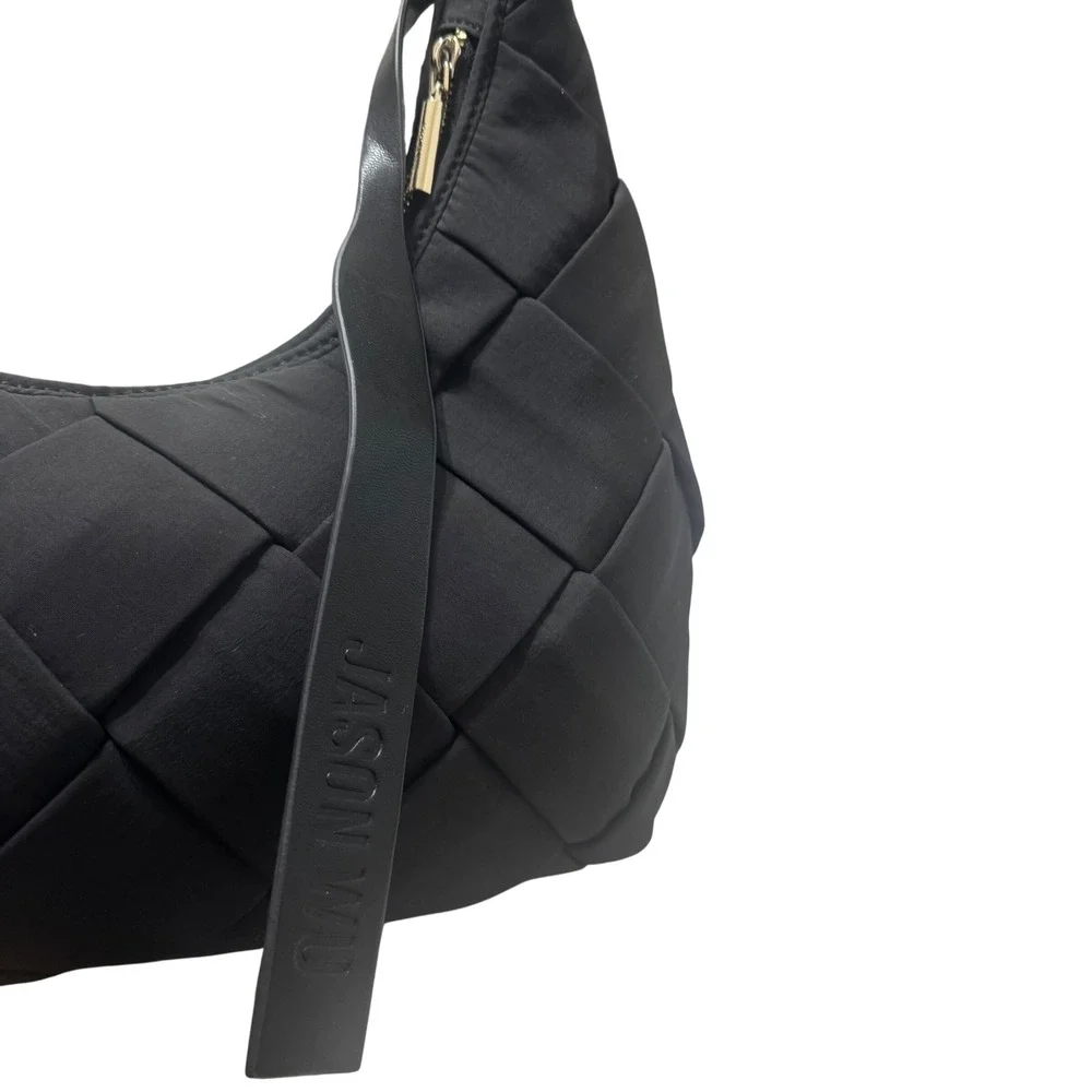 Jason Wu Nylon Woven Hobo Shoulder Bag Womens Medium Black NWOT  Braided Strap